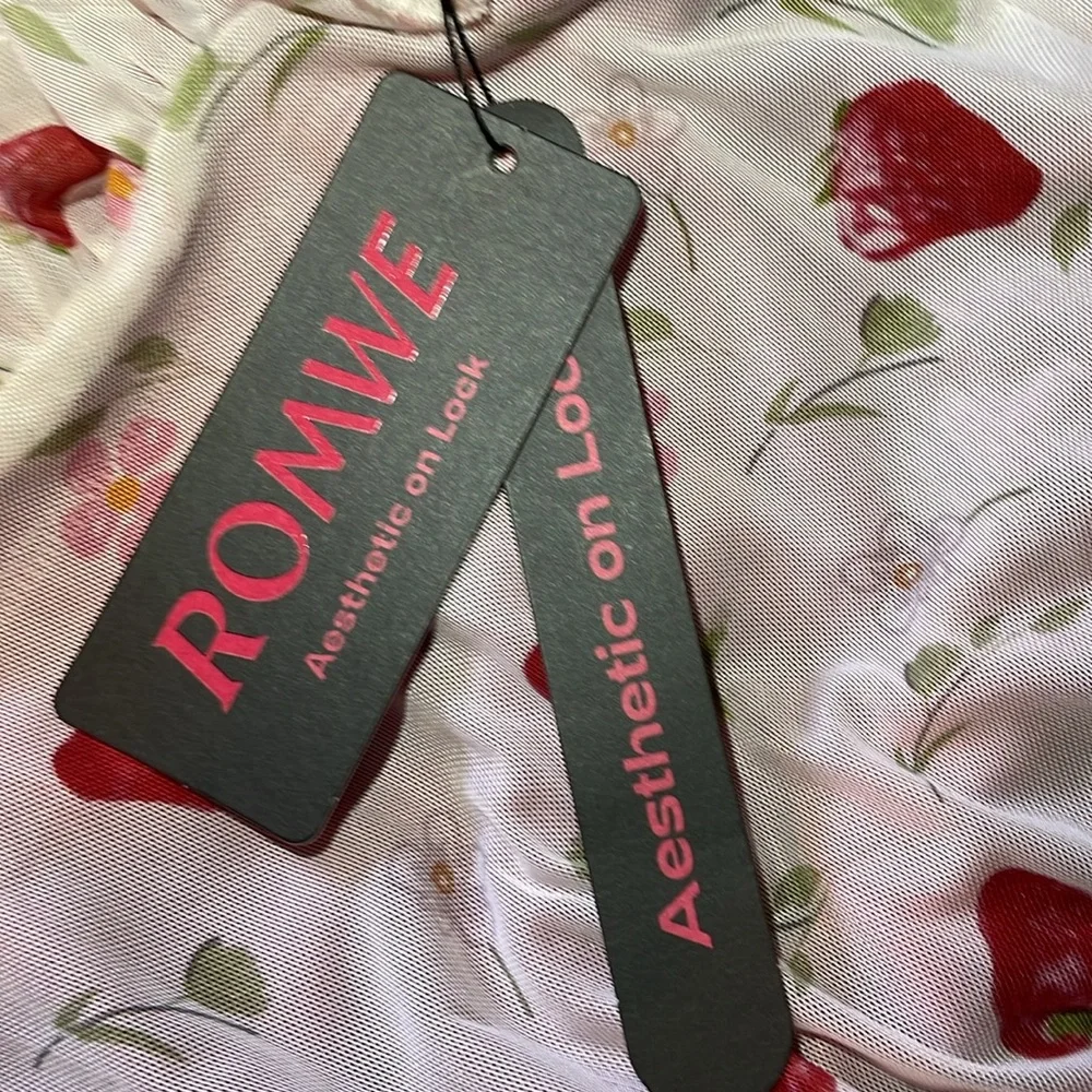 NWT ROMWE Pink Sheer Camisole.  Size 6/Medium Women - Picture 4 of 4